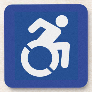 Handicapped Sign Modern Beverage Coaster