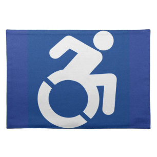 Handicapped Sign Modern Cloth Placemat