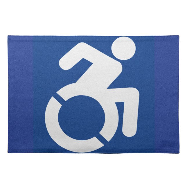 Handicapped Sign Modern Cloth Placemat (Front)