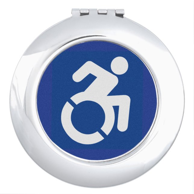 Handicapped Sign Modern Compact Mirror (Front)