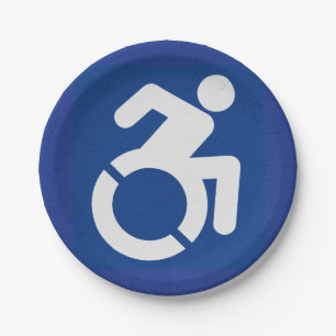 Handicapped Sign Modern Paper Plates
