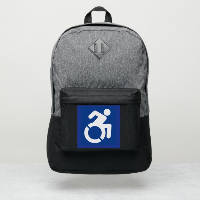 Handicapped Sign Modern Port Authority® Backpack (Front)