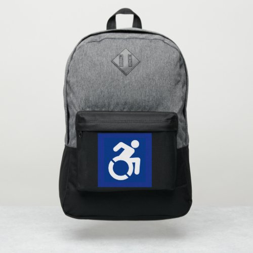 Handicapped Sign Modern Port Authority Backpack