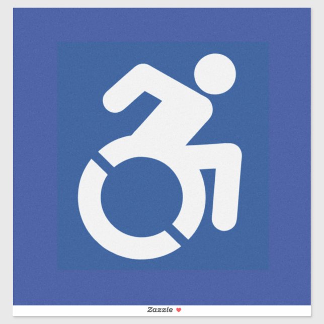 Handicapped Sign Modern Sticker (Sheet)