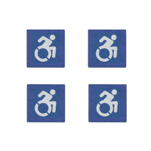 Handicapped Sign Modern Stone Magnet
