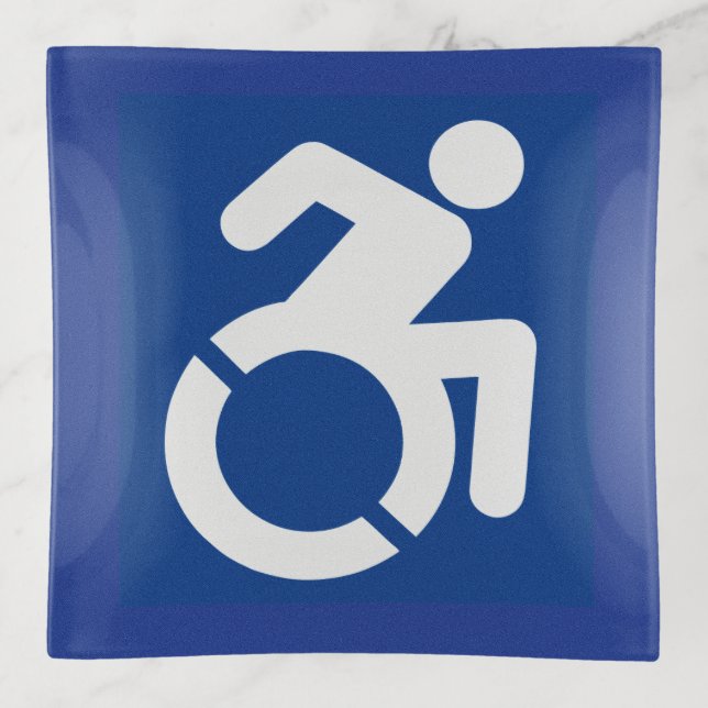 Handicapped Sign Modern Trinket Tray (Front)