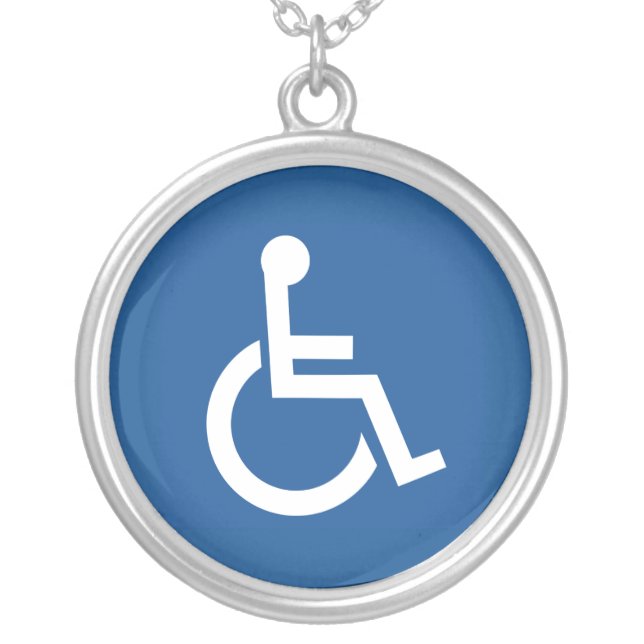 Handicapped Silver Plated Necklace (Front)