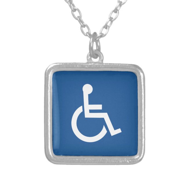 Handicapped Silver Plated Necklace (Front)