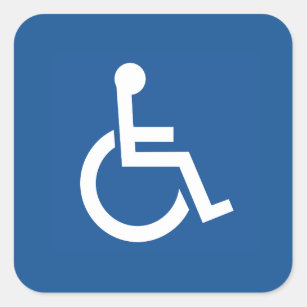 Handicapped Square Sticker
