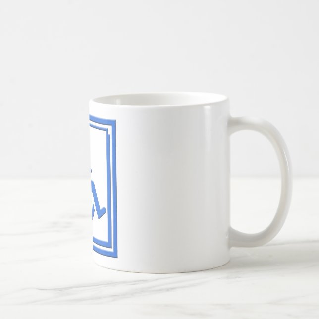Handicapped Stylish Symbol Blue Coffee Mug (Right)