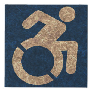 Handicapped Textured Faux Canvas Print