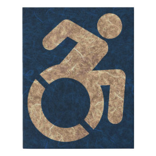 Handicapped Textured Faux Canvas Print