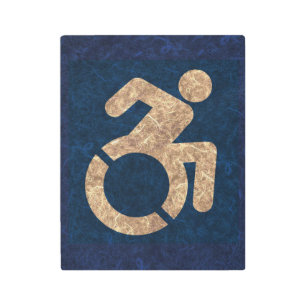 Handicapped Textured Metal Print