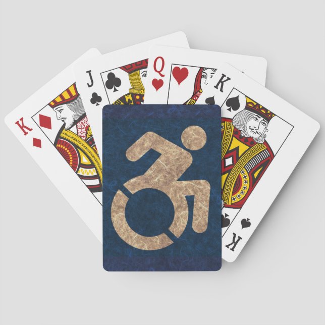 Handicapped Textured Poker Cards (Back)