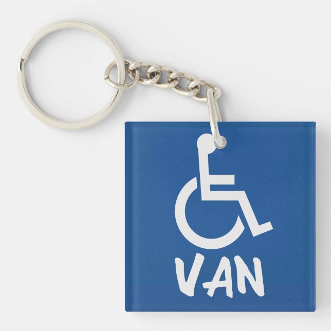 Handicapped Van Keychain (Front)