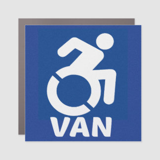 Handicapped Van Modern Car Magnet