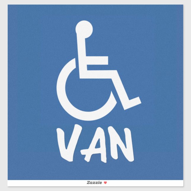 Handicapped Van Sticker (Sheet)