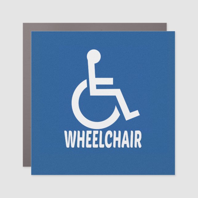 Handicapped Wheelchair Car Magnet (Front)