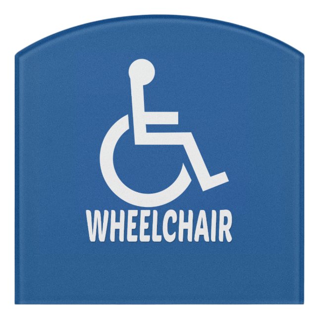 Handicapped Wheelchair Door Sign (Contour Front)