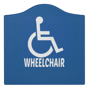 Handicapped Wheelchair Door Sign