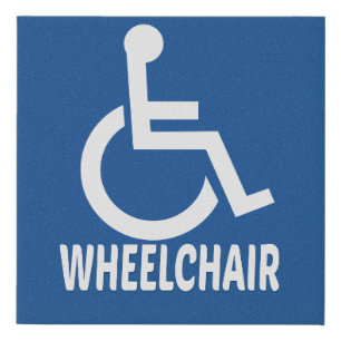 Handicapped Wheelchair Faux Canvas Print