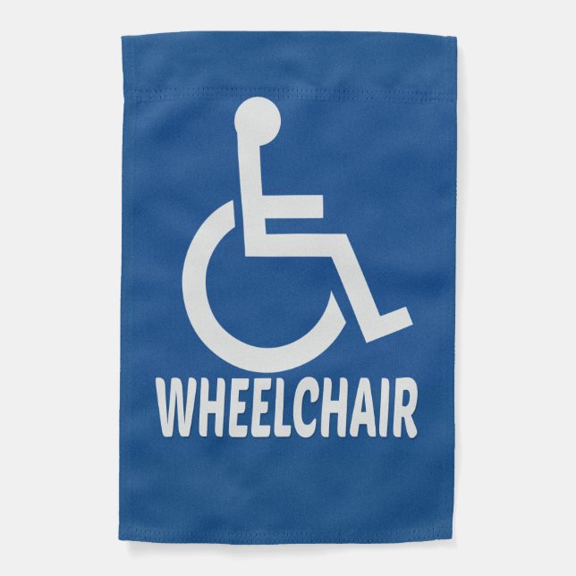 Handicapped Wheelchair Garden Flag (Front)