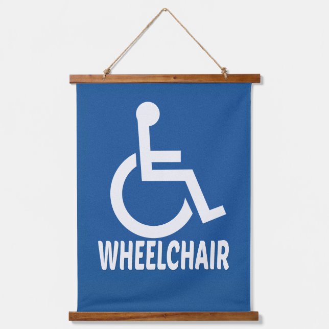 Handicapped Wheelchair Hanging Tapestry (Front)