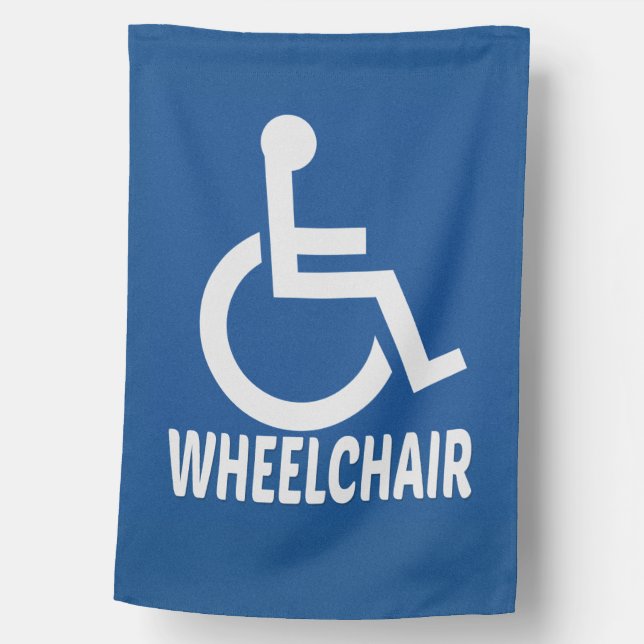 Handicapped Wheelchair House Flag (Front)