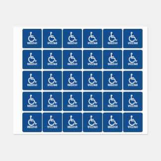Handicapped Wheelchair Labels