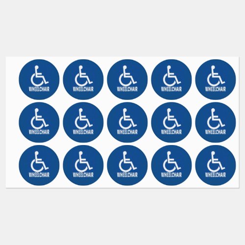 Handicapped Wheelchair Labels