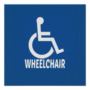 Handicapped Wheelchair Poster