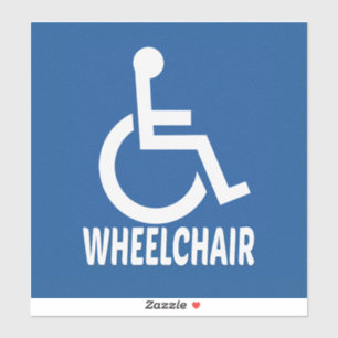 Handicapped Wheelchair Sticker