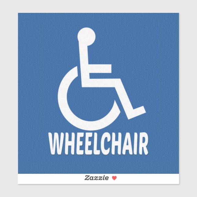Handicapped Wheelchair Sticker (Sheet)