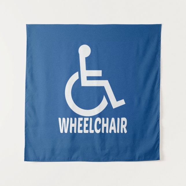 Handicapped Wheelchair Tapestry (Front)