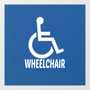 Handicapped Wheelchair Window Cling
