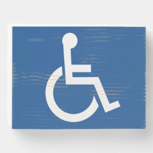 Handicapped Wooden Box Sign