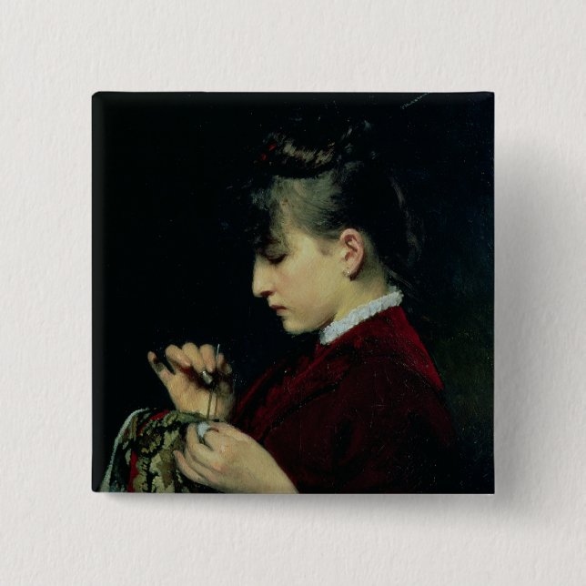 Handicraft, 1887 pinback button (Front)