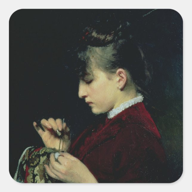 Handicraft, 1887 square sticker (Front)