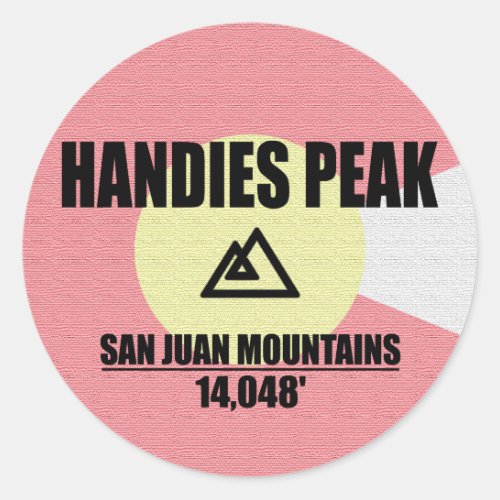 Handies Peak Classic Round Sticker