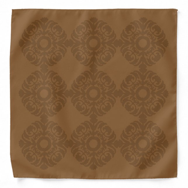 Handkerchief - Brown Pattern Bandana (Front)