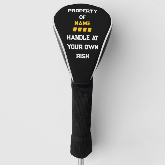 Handle At Your Own Risk Golf Head Cover (Front)