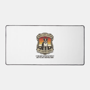 Handle Every Situation Boston Terrier Dog Sunset S Desk Mat