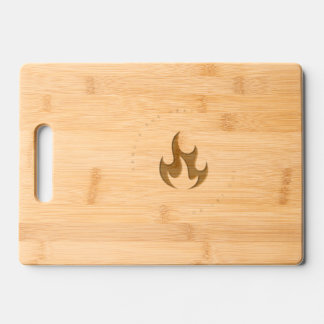 Handle Heat in the Kitchen Flame Cutting Board