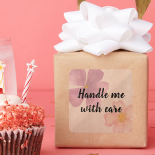 Handle me with care stickers - Watercolor Flower