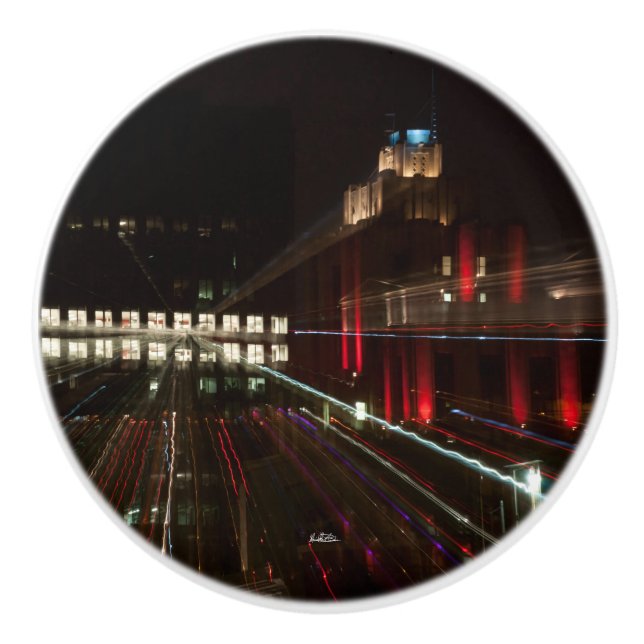 handle of door, abstracted photograph, building ceramic knob (Front)