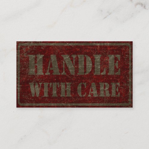 handle with care business cards