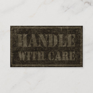 handle with care business card