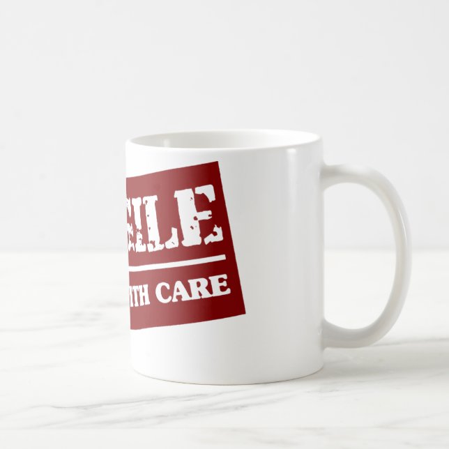 Handle with care coffee mug (Right)