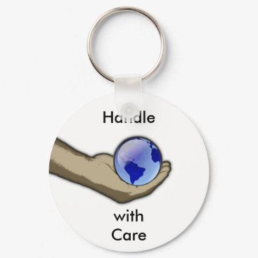 Handle with care keychain
