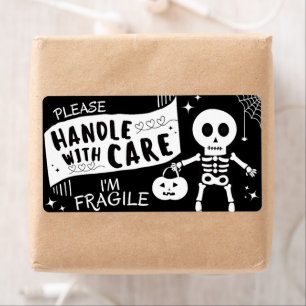 Handle With Care, Skeleton Shipping Label